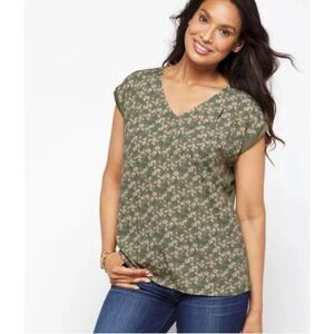 Papermoon Ellie Mixed Material Button Back Blouse Size Medium